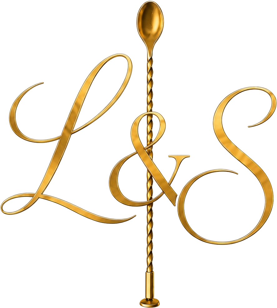 L&S Private Bartending tattoo flash logo